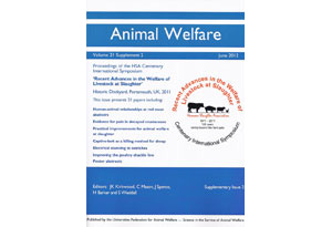 Recent Advances in the Welfare of Livestock at Slaughter - Proceedings of the HSA Centenary International Symposium